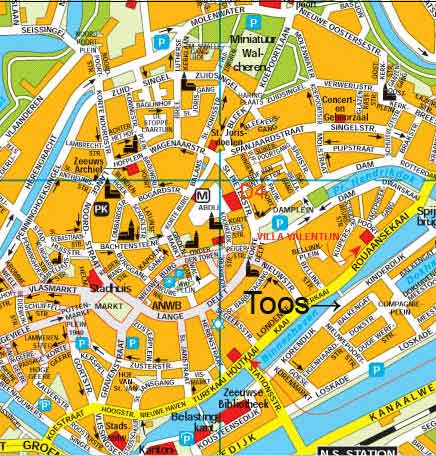 Map Adress Toos van Holstein, Middelburg